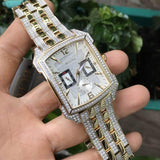 Buy Shop Bulova Crystal Chronograph White Dial Two Tone Steel Strap Watch for Men - 98C109 USA Online