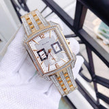 Buy Shop Bulova Crystal Chronograph White Dial Two Tone Steel Strap Watch for Men - 98C109 USA Online