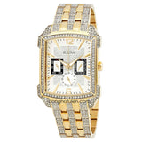 Buy Shop Bulova Crystal Chronograph White Dial Two Tone Steel Strap Watch for Men - 98C109 USA Online