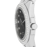 Buy Shop Bulova Crystal Collection Black Dial Silver Steel Strap Watch for Men - 96K102 USA Online