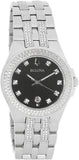 Buy Shop Bulova Crystal Collection Black Dial Silver Steel Strap Watch for Men - 96K102 USA Online