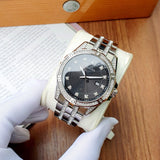 Buy Shop Bulova Crystal Collection Black Dial Silver Steel Strap Watch for Men - 96K104 USA Online