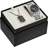 Buy Shop Bulova Crystal Collection Black Dial Silver Steel Strap Watch for Men - 96K104 USA Online