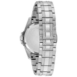 Buy Shop Bulova Crystal Collection Black Dial Silver Steel Strap Watch for Men - 96K104 USA Online