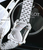 Buy Shop Bulova Crystal Collection Black Dial Silver Steel Strap Watch for Men - 98C108 USA Online