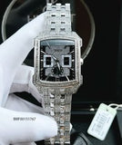 Buy Shop Bulova Crystal Collection Black Dial Silver Steel Strap Watch for Men - 98C108 USA Online