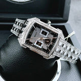 Buy Shop Bulova Crystal Collection Black Dial Silver Steel Strap Watch for Men - 98C108 USA Online