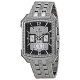 Buy Shop Bulova Crystal Collection Black Dial Silver Steel Strap Watch for Men - 98C108 USA Online