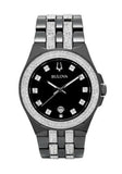 Buy Shop Bulova Crystal Collection Black Dial Two Tone Steel Strap Watch for Men - 98K101 USA Online