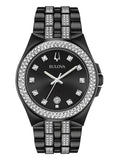 Buy Shop Bulova Crystal Collection Black Dial Two Tone Steel Strap Watch for Men - 98K101 USA Online
