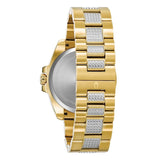 Buy Shop Bulova Crystal Collection Blue Dial Gold Steel Strap Watch for Men - 98C128 USA Online