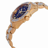 Buy Shop Bulova Crystal Collection Blue Dial Gold Steel Strap Watch for Men - 98C128 USA Online