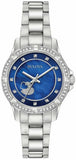 Buy Shop Bulova Crystal Collection Blue Mother of Pearl Dial Silver Steel Strap Watch for Women - 96L238 USA Online