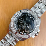 Buy Shop Bulova Crystal Collection Chronograph Black Dial Two Tone Steel Strap Watch for Men - 96C126 USA Online