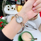 Buy Shop Bulova Crystal Collection Mother of Pearl Dial Gold Steel Strap Watch for Women - 98L225 USA Online