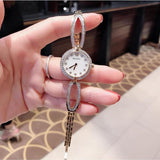 Buy Shop Bulova Crystal Collection Mother of Pearl Dial Gold Steel Strap Watch for Women - 98L225 USA Online