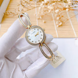 Buy Shop Bulova Crystal Collection Mother of Pearl Dial Gold Steel Strap Watch for Women - 98L225 USA Online