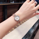 Buy Shop Bulova Crystal Collection Mother of Pearl Dial Gold Steel Strap Watch for Women - 98L225 USA Online