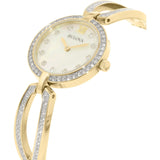 Buy Shop Bulova Crystal Collection Mother of Pearl Dial Gold Steel Strap Watch for Women - 98L225 USA Online