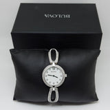 Buy Shop Bulova Crystal Collection Mother of Pearl Dial Silver Steel Strap Watch for Women - 96L223 USA Online