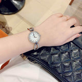 Buy Shop Bulova Crystal Collection Mother of Pearl Dial Silver Steel Strap Watch for Women - 96L223 USA Online