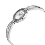Buy Shop Bulova Crystal Collection Mother of Pearl Dial Silver Steel Strap Watch for Women - 96L223 USA Online