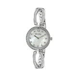 Buy Shop Bulova Crystal Collection Mother of Pearl Dial Silver Steel Strap Watch for Women - 96L223 USA Online