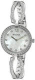 Buy Shop Bulova Crystal Collection Mother of Pearl Dial Silver Steel Strap Watch for Women - 96L223 USA Online