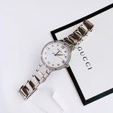 Buy Shop Bulova Crystal Collection Mother of Pearl Dial Silver Steel Strap Watch for Women - 96L263 USA Online