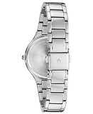 Buy Shop Bulova Crystal Collection Mother of Pearl Dial Silver Steel Strap Watch for Women - 96L263 USA Online
