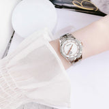 Buy Shop Bulova Crystal Collection Mother of Pearl Dial Silver Steel Strap Watch for Women - 98L232 USA Online