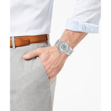 Buy Shop Bulova Crystal Collection Pave Silver Dial with Crystals Silver Steel Strap Watch for Men - 96C134 USA Online