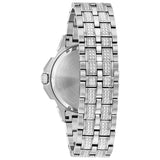 Buy Shop Bulova Crystal Collection Pave Silver Dial with Crystals Silver Steel Strap Watch for Men - 96C134 USA Online