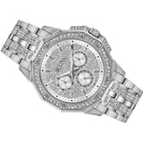 Buy Shop Bulova Crystal Collection Pave Silver Dial with Crystals Silver Steel Strap Watch for Men - 96C134 USA Online