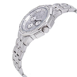 Buy Shop Bulova Crystal Collection Pave Silver Dial with Crystals Silver Steel Strap Watch for Men - 96C134 USA Online