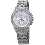 Buy Shop Bulova Crystal Collection Pave Silver Dial with Crystals Silver Steel Strap Watch for Men - 96C134 USA Online