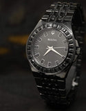 Buy Shop Bulova Crystal Collection Phantom Black Dial Black Steel Strap Watch for Men - 98A240 USA Online