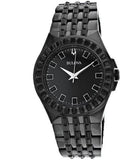 Buy Shop Bulova Crystal Collection Phantom Black Dial Black Steel Strap Watch for Men - 98A240 USA Online
