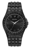 Buy Shop Bulova Crystal Collection Phantom Black Dial Black Steel Strap Watch for Men - 98A240 USA Online