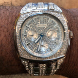 Buy Shop Bulova Crystal Collection Phantom Silver Dial Silver Steel Strap Watch for Men - 96C002 USA Online