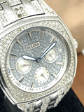 Buy Shop Bulova Crystal Collection Phantom Silver Dial Silver Steel Strap Watch for Men - 96C002 USA Online