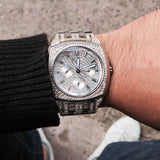 Buy Shop Bulova Crystal Collection Phantom Silver Dial Silver Steel Strap Watch for Men - 96C002 USA Online