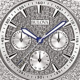 Buy Shop Bulova Crystal Collection Phantom Silver Dial Silver Steel Strap Watch for Men - 96C002 USA Online