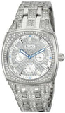 Buy Shop Bulova Crystal Collection Phantom Silver Dial Silver Steel Strap Watch for Men - 96C002 USA Online