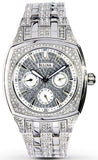 Buy Shop Bulova Crystal Collection Phantom Silver Dial Silver Steel Strap Watch for Men - 96C002 USA Online