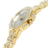 Buy Shop Bulova Crystal Collection Silver Crystal Dial Gold Steel Strap Watch for Women - 98L228 USA Online