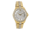 Buy Shop Bulova Crystal Collection Silver Crystal Dial Gold Steel Strap Watch for Women - 98L228 USA Online