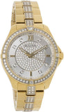 Buy Shop Bulova Crystal Collection Silver Crystal Dial Gold Steel Strap Watch for Women - 98L228 USA Online