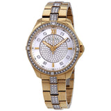 Buy Shop Bulova Crystal Collection Silver Crystal Dial Gold Steel Strap Watch for Women - 98L228 USA Online