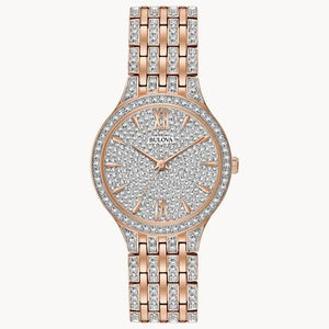 Buy Shop Bulova Crystal Collection Silver Crystals Dial Two Tone Steel Strap Watch for Women - 98L235 USA Online